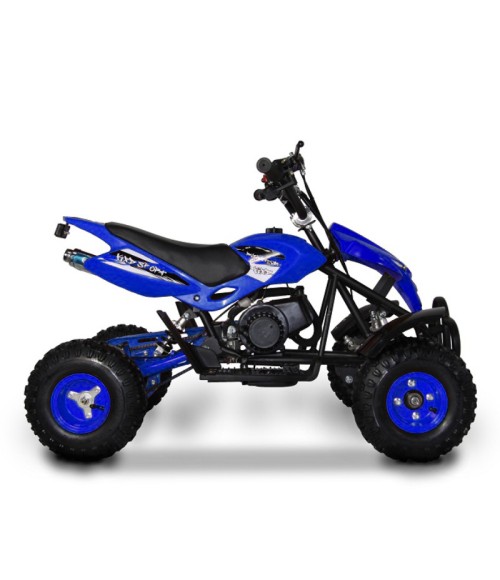 Mini Quad KXD M4 49cc Dragon File - Colore Blu - Vista Laterale