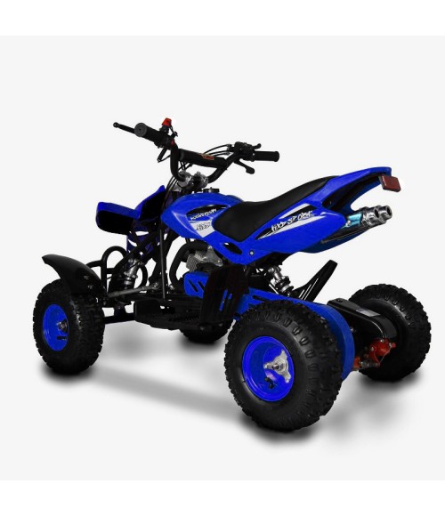 Mini Quad KXD M4 49cc Dragon File - Colore Blu - Vista Posteriore