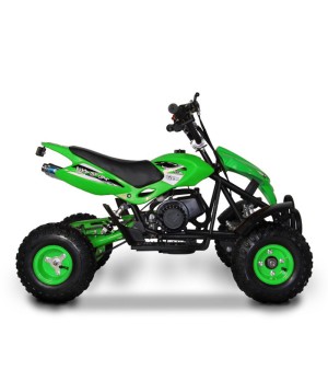 Mini Quad KXD M4 49cc Dragon File - Colore Verde - Vista Laterale