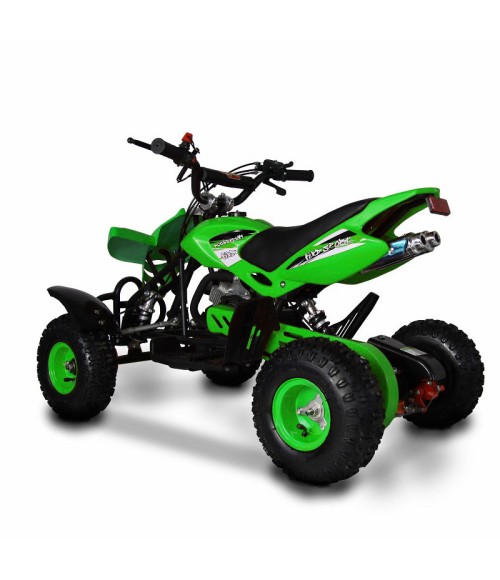 Mini Quad KXD M4 49cc Dragon File - Colore Verde - Vista Posteriore