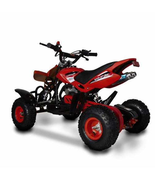 Mini Quad KXD M4 49cc Dragon File - Colore Rosso - Vista Posteriore