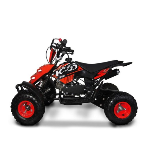 Mini Quad KXD M5 49cc ruote 4" - Colore Rosso - Vista Laterale Sinistra