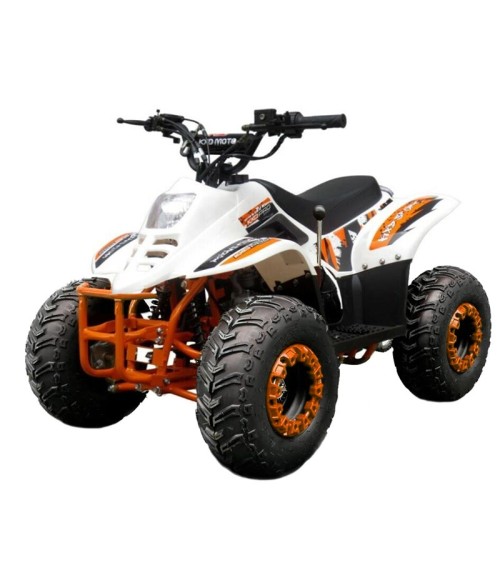 Quad KXD 001 R7 125cc - Colore Bianco/Arancio - Vista Frontale Sinistra