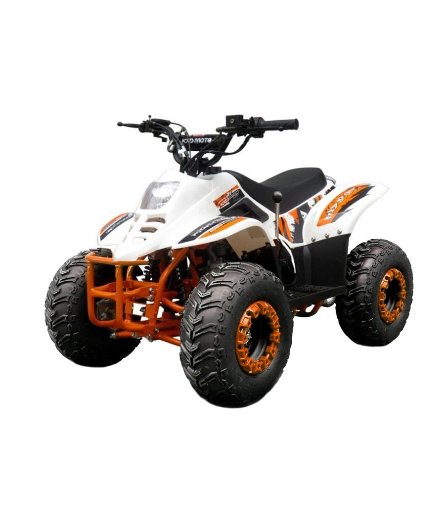 Quad KXD 001 R7 125cc - Colore Bianco/Arancio - Vista Frontale Sinistra