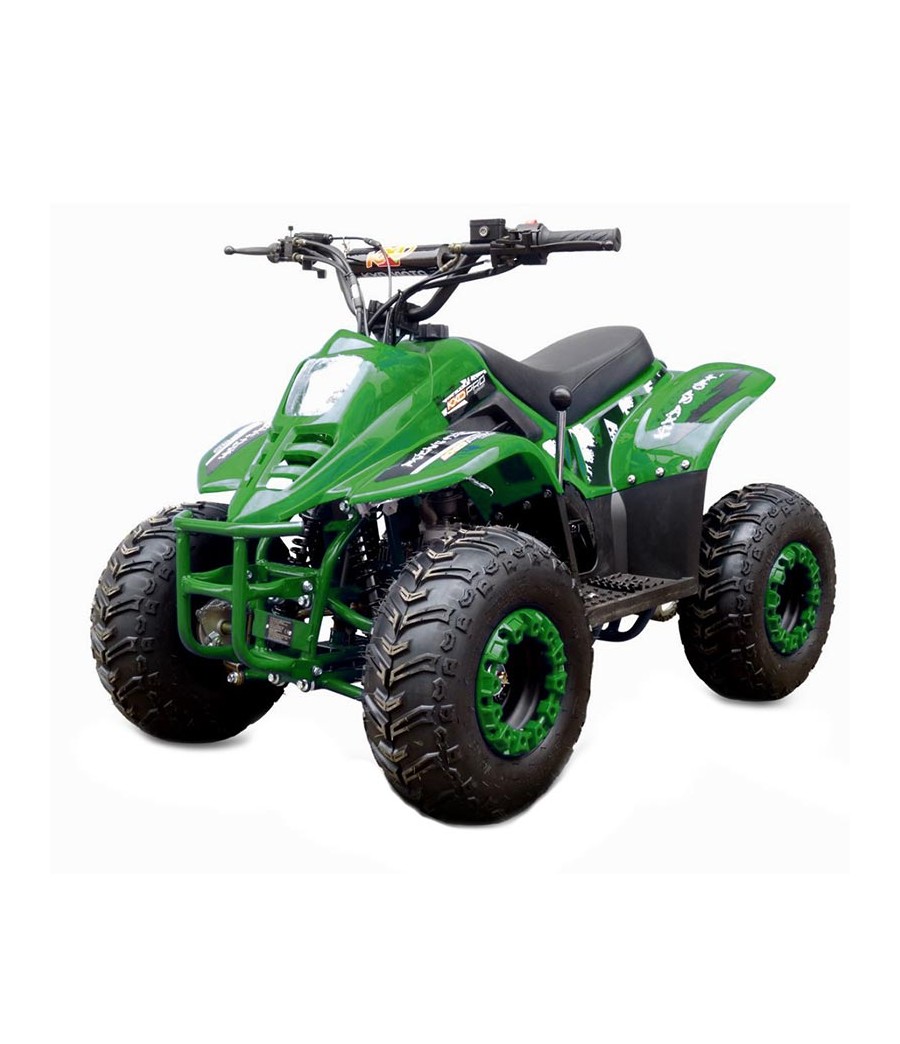 Quad KXD 001 R7 125cc - Colore Verde - Vista Frontale Sinistra