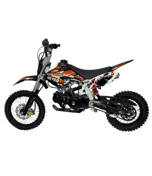 PitBike KXD 607 14/12 Auto - Colore Arancione - Vista Laterale Sinistra