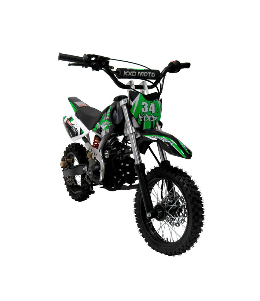 PitBike KXD 607 14/12 Auto - Colore Verde - Vista Frontale Destra