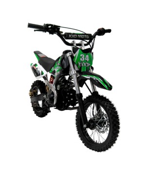 PitBike KXD 607 14/12 Auto - Colore Verde - Vista Frontale Destra