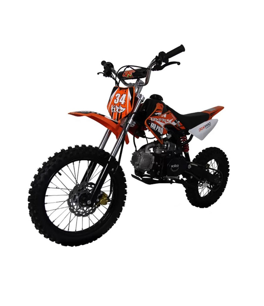 PitBike KXD 607 14/12 - Colore Arancione - Vista Frontale Sinistra