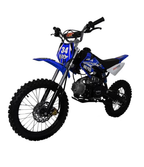 PitBike KXD 607 14/12 - Colore Blu - Vista Frontale Sinistra