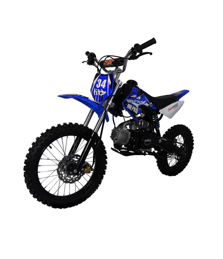 PitBike KXD 607 14/12 - Colore Blu - Vista Frontale Sinistra