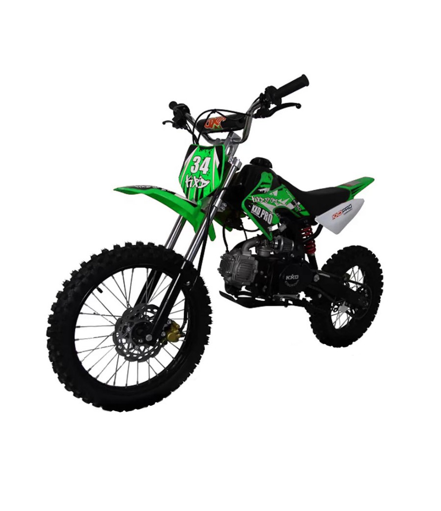 PitBike KXD 607 14/12 - Colore Verde - Vista Frontale Sinistra