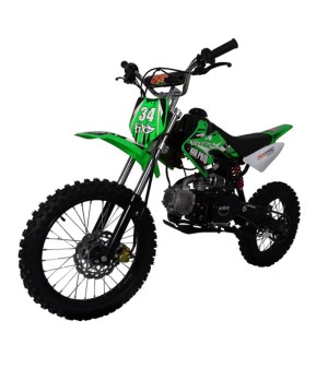 PitBike KXD 607 14/12 - Colore Verde - Vista Frontale Sinistra