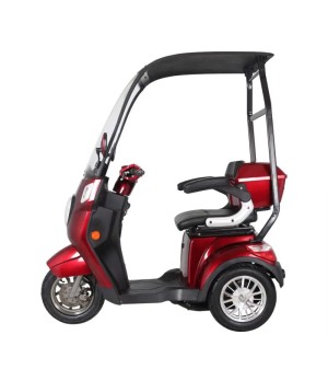 Triciclo Elettrico Compatto Motors MOB 88 1000w - Colore Rosso - Vista Laterale Sinistra