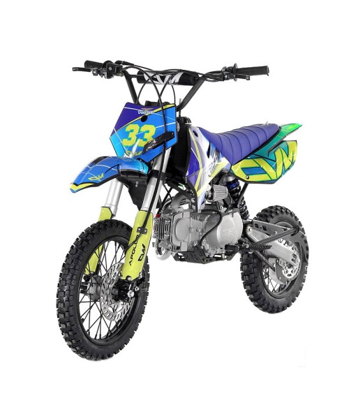 Pit Bike Apollo RFZ Gazelle 125cc 14/12 - 4 Marce - Colore Blu - Vista Frontale Sinistra