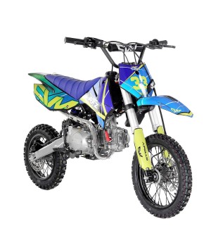 Pit Bike Apollo RFZ Gazelle 125cc 14/12 - 4 Marce - Colore Blu - Vista Frontale Destra