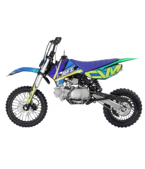 Pit Bike Apollo RFZ Gazelle 125cc 14/12 - 4 Marce - Colore Blu - Vista Laterale Sinistra