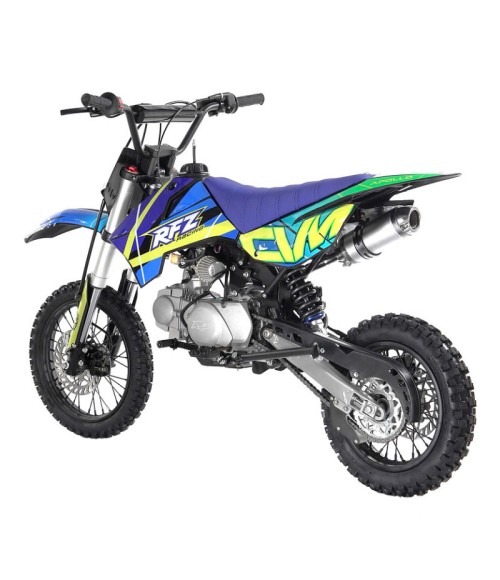 Pit Bike Apollo RFZ Gazelle 125cc 14/12 - 4 Marce - Colore Blu - Vista Posteriore Sinistra