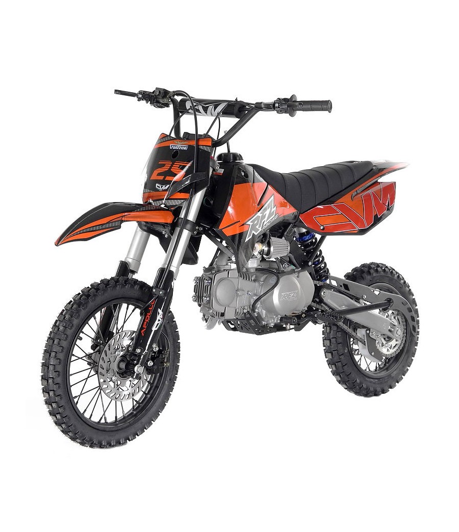 Pit Bike Apollo RFZ Gazelle 125cc 14/12 - 4 Marce - Colore Arancione - Vista Frontale Sinistra