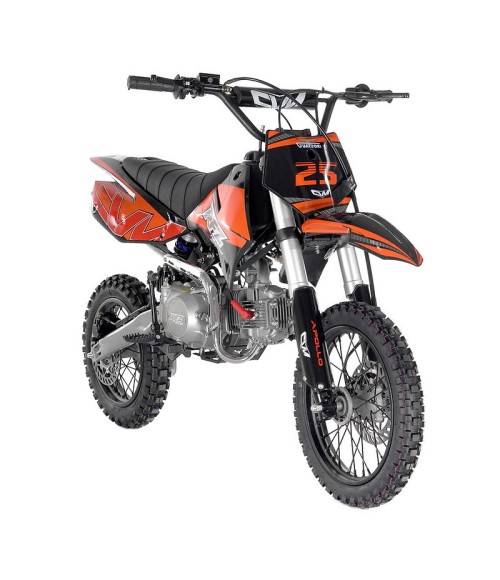 Pit Bike Apollo RFZ Gazelle 125cc 14/12 - 4 Marce - Colore Arancione - Vista Frontale Destra