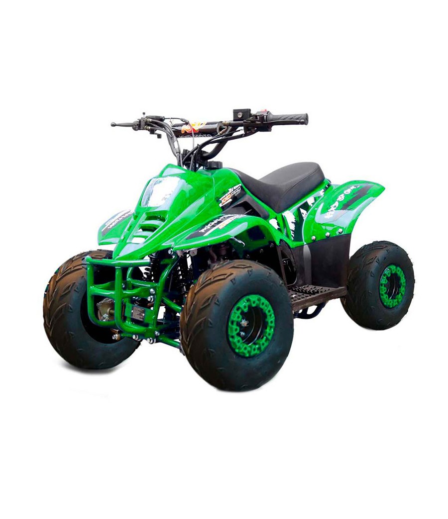 Quad KXD 001 R6 125cc - Colore Verde - Vista Frontale Sinistra