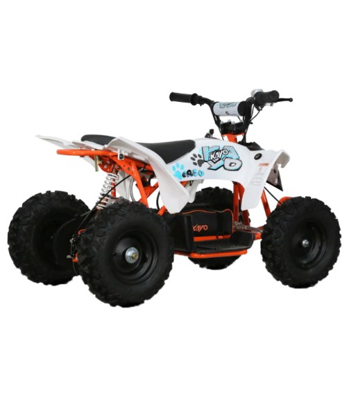 Mini Quad E-ATV Kayo EA50 500W 36V Ruote 6" - Grafica Celeste - Vista Posteriore Destra