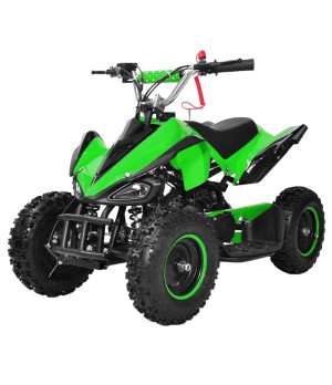 Mini Quad Raptor M6 49cc 2 tempi ruote 4" - Colore Verde - Vista Frontale Sinistra