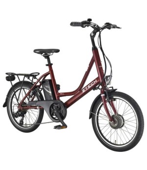 Bici Elettrica ZTECH ZT-73 250W - Colore Rosso - Vista Frontale Destra