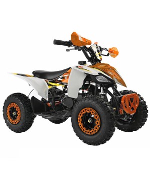 Mini Quad Ztech Storm ATV49F Ruote 6 - Colore Arancione - Vista Frontale Destra