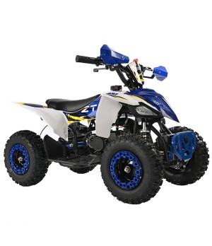 Mini Quad Ztech Storm ATV49F Ruote 6 - Colore Blu - Vista Frontale Destra