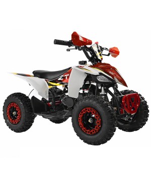 Mini Quad Ztech Storm ATV49F Ruote 6 - Colore Rosso - Vista Frontale Destra