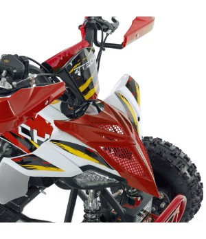 Mini Quad Ztech Storm ATV49F Ruote 6 - Colore Rosso - Dettaglio Frontale