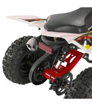 Mini Quad Ztech Storm ATV49F Ruote 6 - Colore Rosso - Dettaglio Posteriore