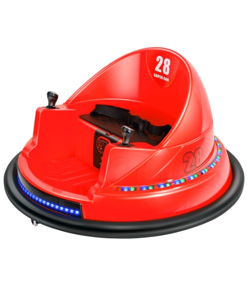 Autoscontro Luna Park Elettrico - Colore Rosso - Vista Frontale Sinistra