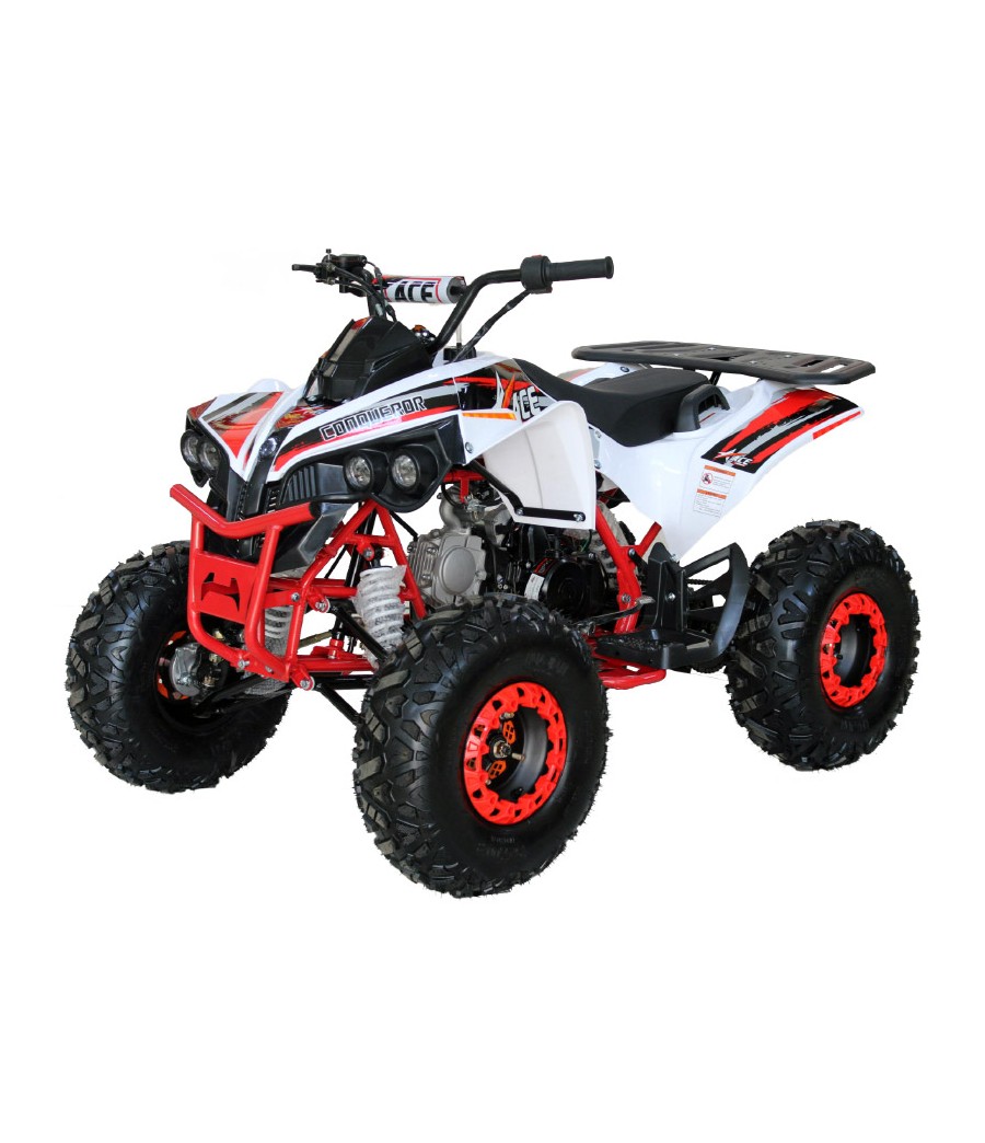 Quad EGL ACE 125cc Ruota 8" - Colore Rosso - Vista Frontale Sinistra