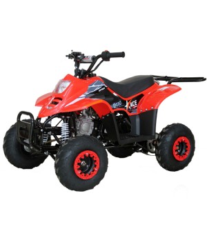 Mini Quad EGL ACE 110cc Ruota 6 - Colore Nero/Rosso - Vista Frontale Sinistra