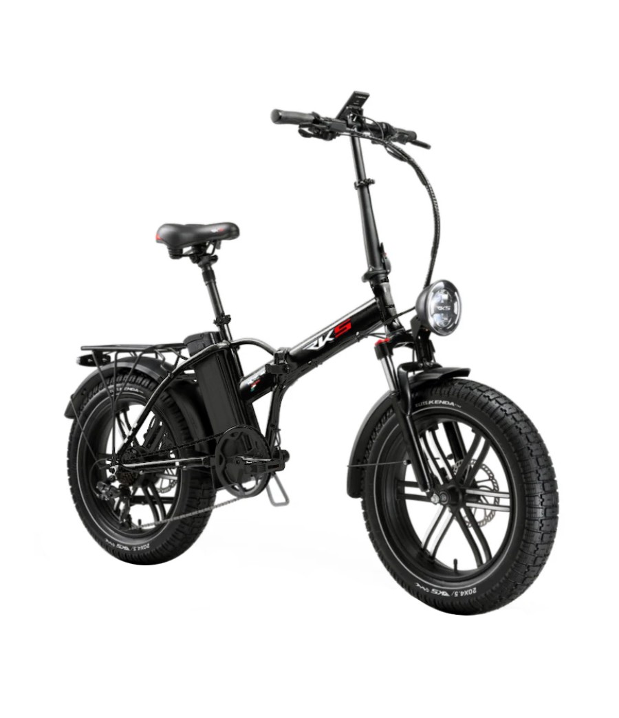 Fatbike Elettrica Pieghevole RKS Nero-M 250W - Colore Nero - Vista Frontale Destra