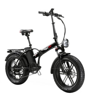 Fatbike Elettrica Pieghevole RKS Nero-M 250W - Colore Nero - Vista Frontale Destra