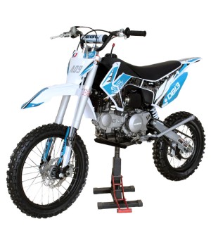 Pitbike EGL Diabolik DB13 150cc 17/14 Manuale - Colore Blu - Vista Frontale Sinistra