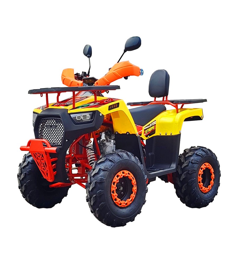 Quad NCX Angry Strong 125cc R8 - Colore Arancio - Vista Frontale Sinistra