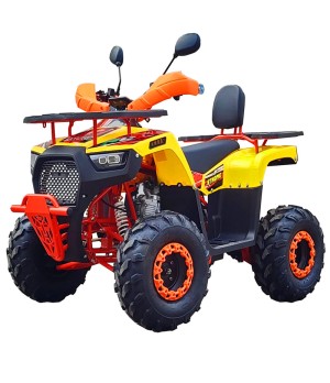 Quad NCX Angry Strong 125cc R8 - Colore Arancio - Vista Frontale Sinistra