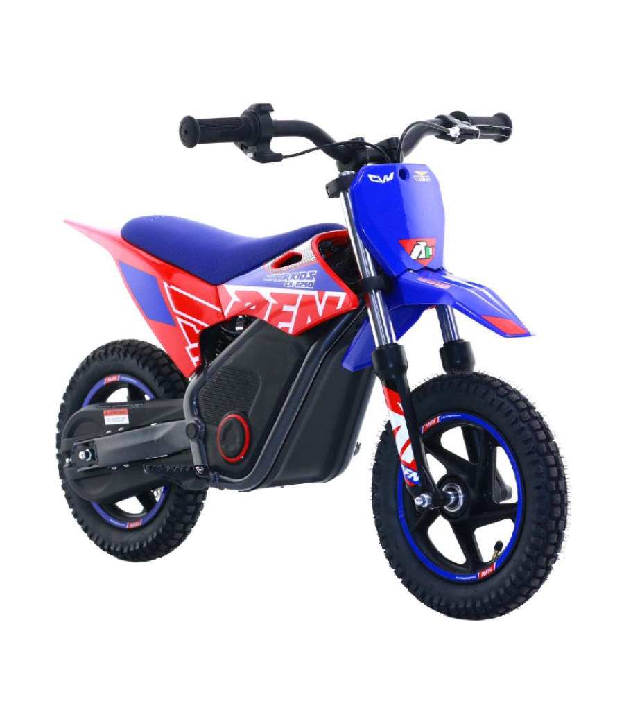 Mini Cross Elettrica Bambino RFN Warrior Kids SX-E250  - Colore Blu - Vista Frontale Destra