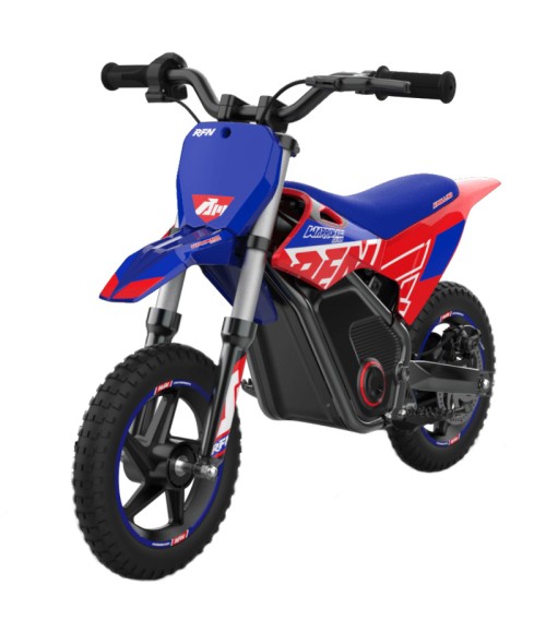 Mini Cross Elettrica Bambino RFN Warrior Kids SX-E250  - Colore Blu - Vista Frontale Sinistra