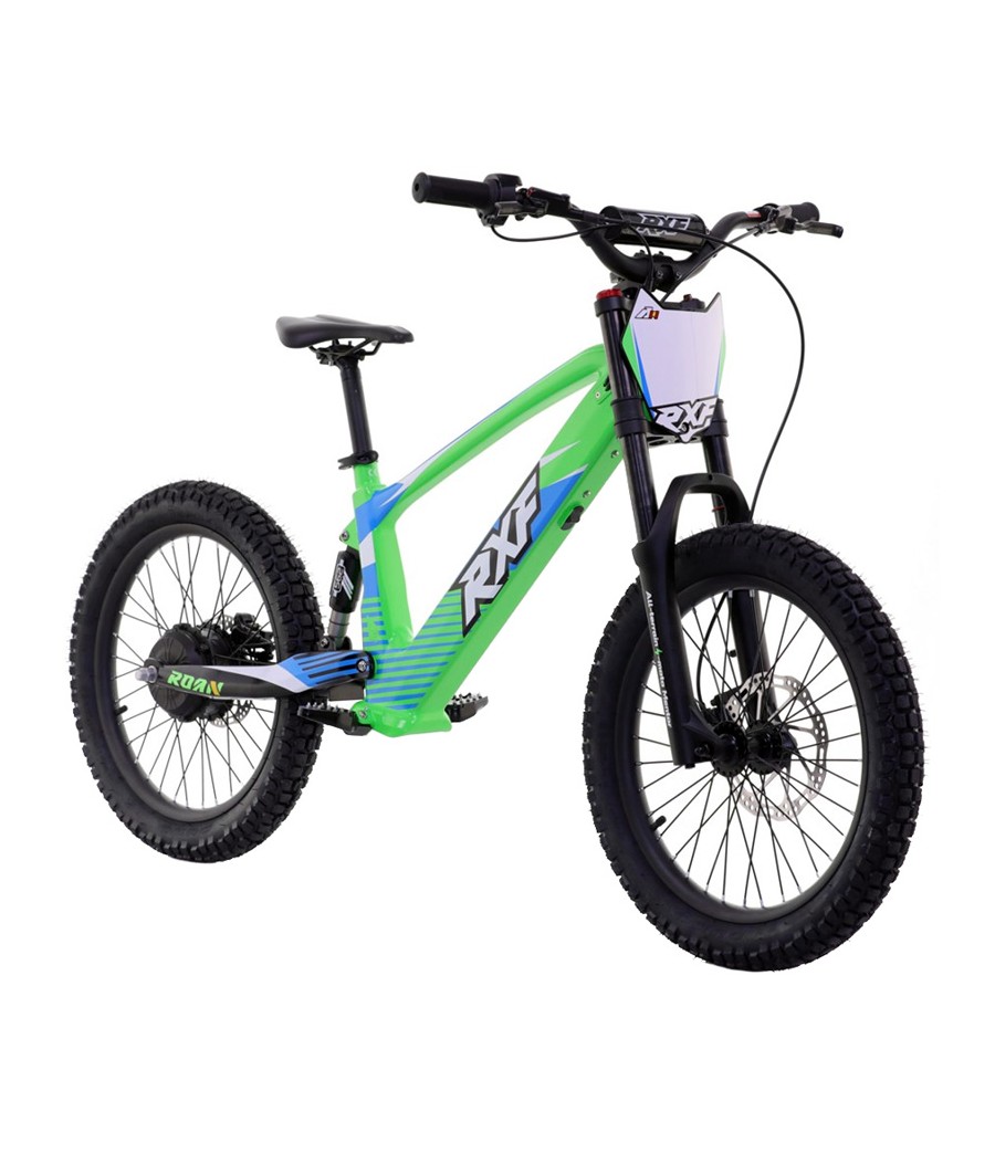 Bici Elettrica Apollo RXF EVO 750W 20" - Colore Verde - Vista Frontale Destra