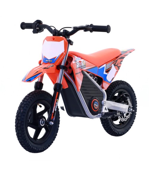 Mini Cross Elettrica Bambino Roan Warrior MX-E250 - Colore Arancione - Vista Frontale Sinistra