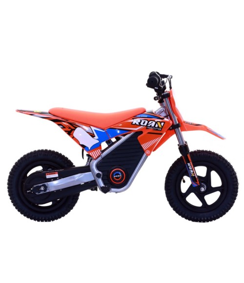 Mini Cross Elettrica Bambino Roan Warrior MX-E250 - Colore Arancione - Vista Laterale Destra