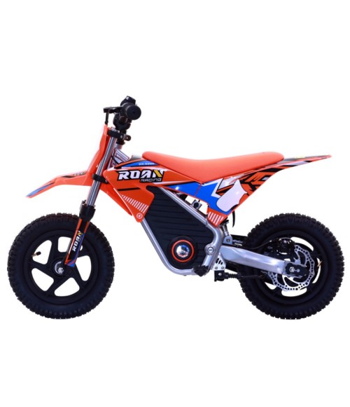 Mini Cross Elettrica Bambino Roan Warrior MX-E250 - Colore Arancione - Vista Laterale Sinistra