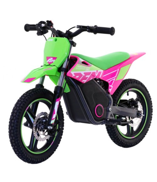 Mini Cross Elettrica Bambino RFN Warrior Kids SX-E350  - Colore Verde - Vista Frontale Sinistra