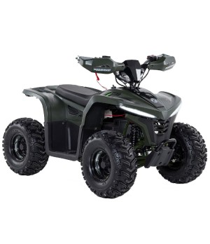 Mini Quad E-ATV Ztech Powerkid 750W Ruote 7" - Colore Verde - Vista Frontale Destra