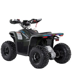 Mini Quad E-ATV Ztech Powerkid 750W Ruote 7" - Colore Verde - Vista Posteriore Sinistra